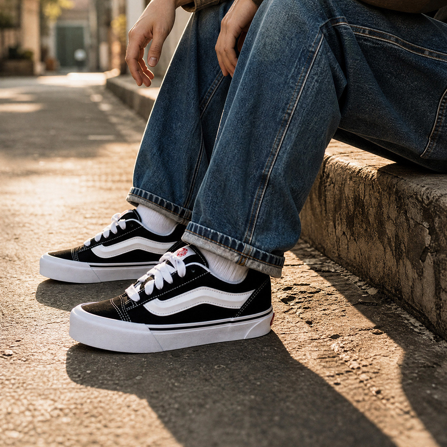 VANS范斯新款Knu Skool面包鞋情侣款百搭舒适休闲鞋VN0009QC6BT