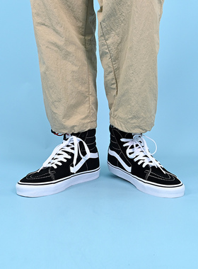 VANS范斯黑白经典高帮男女鞋SK8-HI休闲帆布鞋滑板鞋VN000D5IB8C