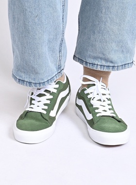 VANS范斯新款Vero LS低帮运动休闲鞋男款绿色百搭板鞋VN000Y7HEN6