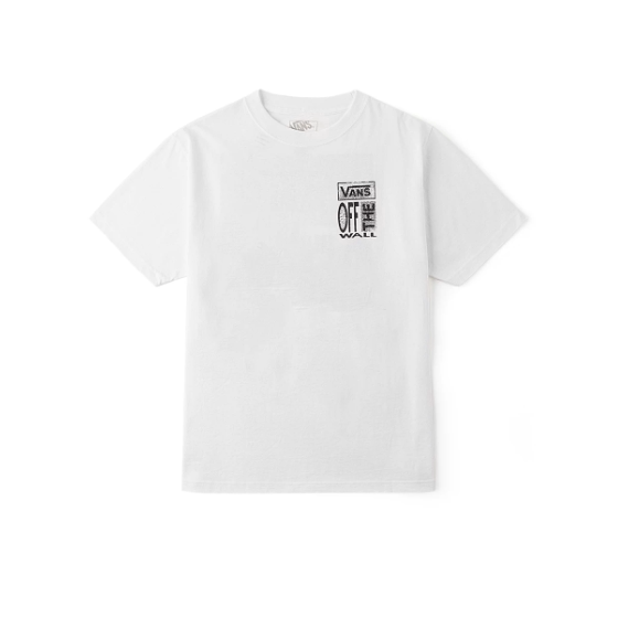 VANS范斯新款男子运动休闲圆领短袖字母印花百搭T恤VN000WUXWHT