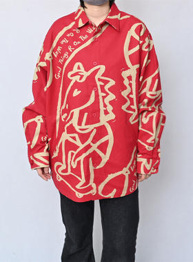 VANS范斯新款男子运动休闲夹克翻领红色百搭潮流上衣VN000X2V14A