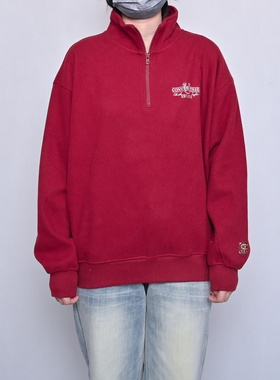 Converse匡威马年起飞系列新年款立领卫衣情侣款红色套头衫UCJ392