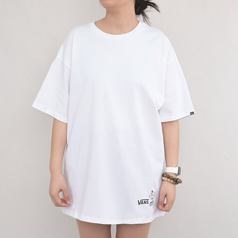 VANS范斯夏季图案印花运动休闲短袖宽松时尚男款T恤VN00092UWHT