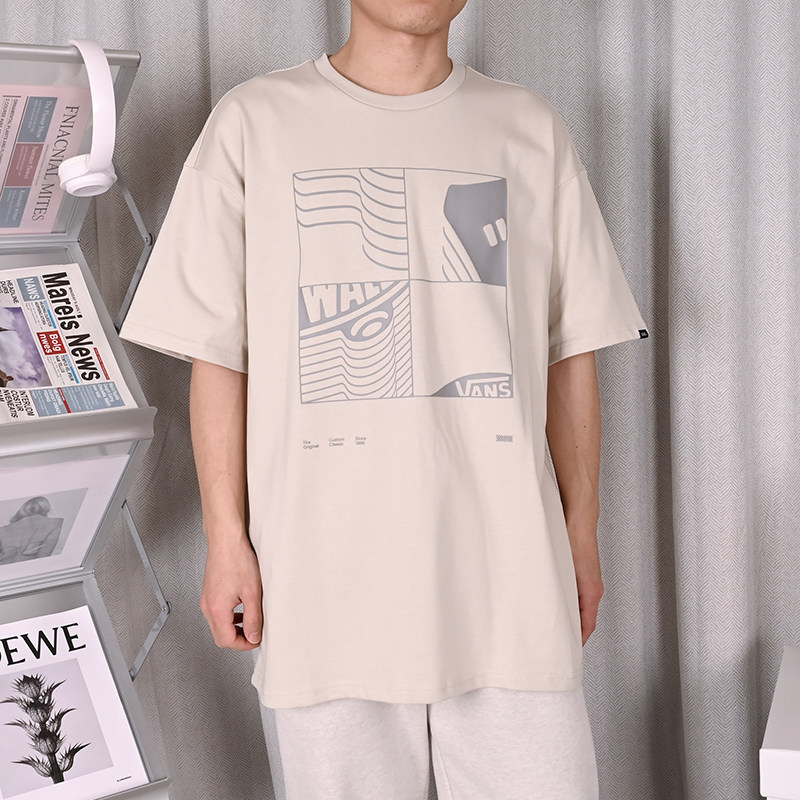 VANS范斯新款男子户外休闲圆领短袖T恤VN0009ZVBLK VN0009ZV2N1