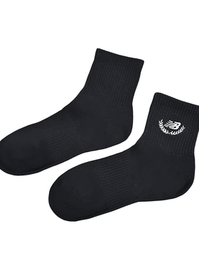 NEW BALANCE NB新款男女短袜休闲简约百搭黑色运动袜LAS53405-BK