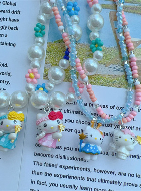 彩色KT猫多巴胺串珠项链