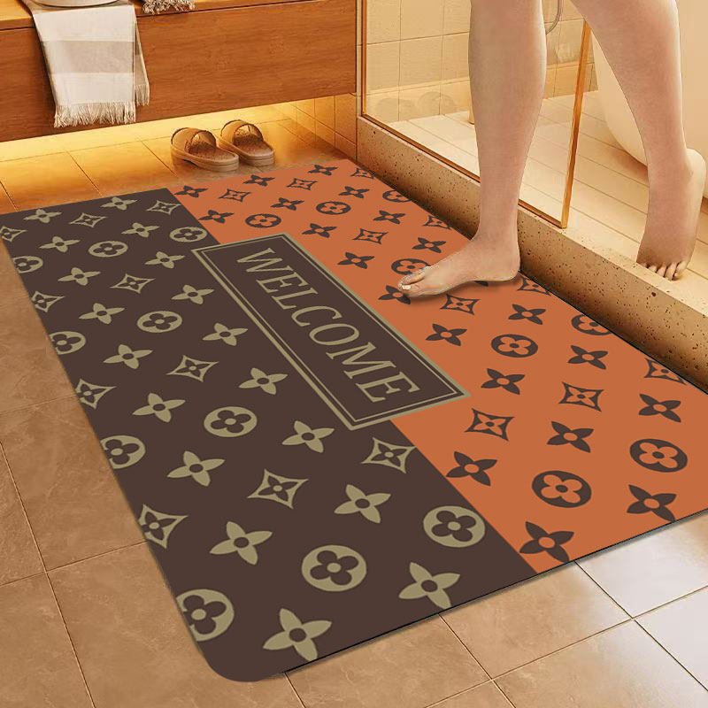 老花潮牌软硅藻泥卫生间门口地垫浴室吸水防滑垫脚垫洗澡间门垫,居家布艺,入户地垫,淘宝优惠券,粉丝福利购,淘宝优惠卷