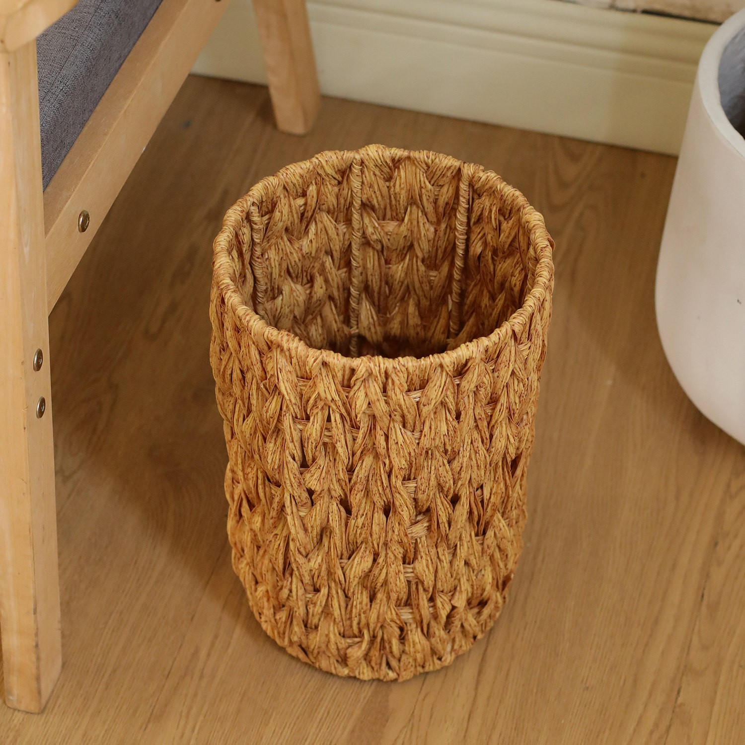 手工编织无盖垃圾篓家用酒店厨房客厅房间收纳桶小号圆形纸篓,家庭/个人清洁工具,垃圾桶,淘宝优惠券,粉丝福利购,淘宝优惠卷