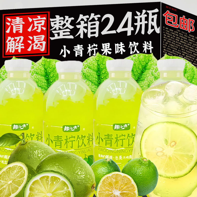 小青柠汁果味饮料360ml*24瓶柠檬水网红饮料品青柠檬酸甜爽口整箱