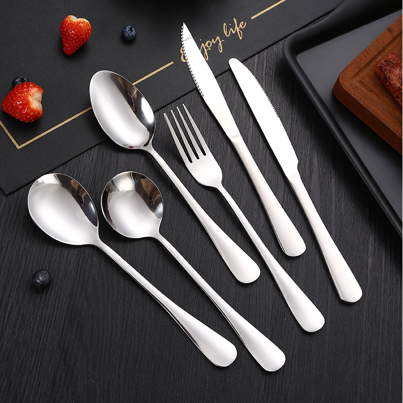 1010不锈钢餐具西餐牛排刀叉勺套装酒店感甜品咖啡勺叉子