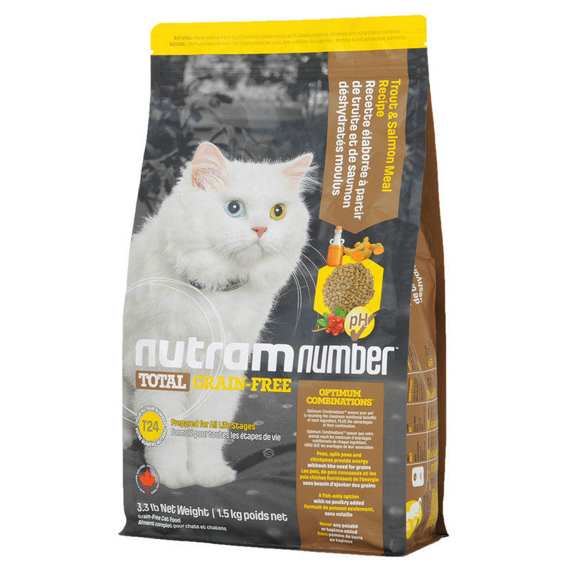 纽顿T24全价猫粮1.5㎏鲑鱼&鳟鱼无谷低升糖成猫幼猫加拿大进口粮