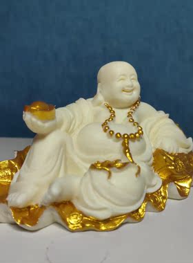 象牙果布袋荷夜弥勒汽车摆件笑口常开葫芦笑佛家居招财车载装饰品