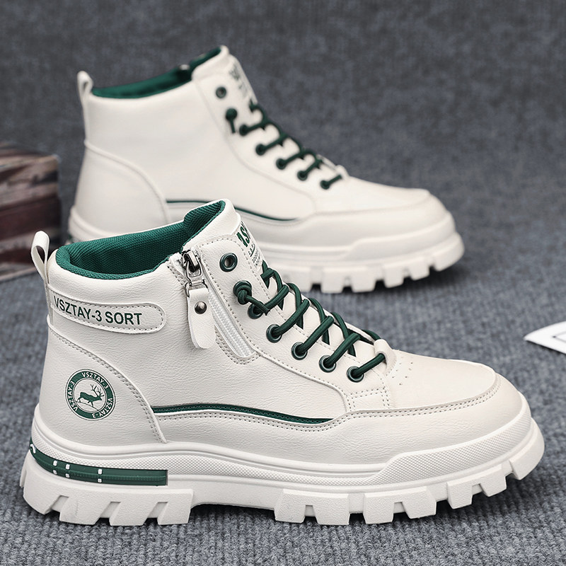 大码45鞋子男鞋2026春季新款46高帮鞋男47马丁靴男士休闲鞋工装鞋