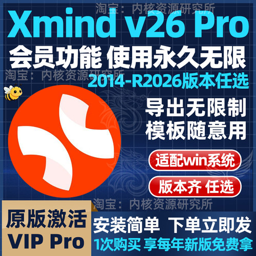 xmind会员永久激活pro模板思维导图软件安装无水印导出无限制win