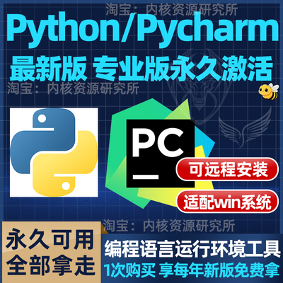 python pycharm专业版永久激活安装包配置环境编程工具最新版2026