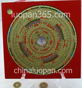 8寸6金玉堂风水罗盘综合盘26CM29层,台湾电木黄铜堪舆罗庚罗经盘