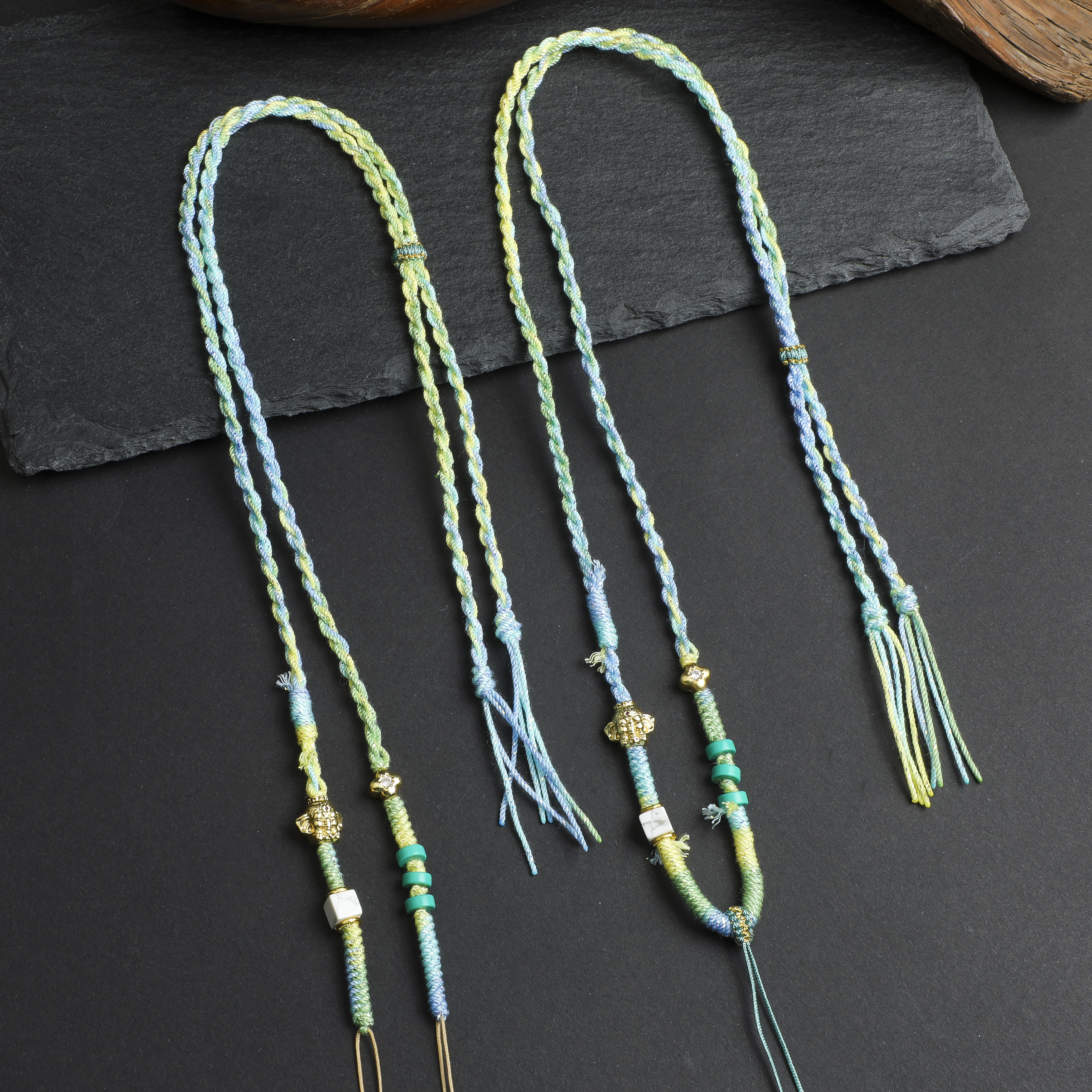 手工编织横穿款蜜蜡绿松天珠黄金翡翠玉弯管锁骨项链挂绳高级质感,饰品/流行首饰/时尚饰品新,绳,淘宝优惠券,粉丝福利购,淘宝优惠卷