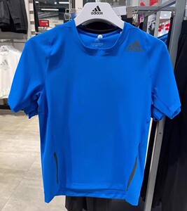 正品Adidas阿迪达斯短袖男休闲运动服健身训练跑步透气T恤FL4353
