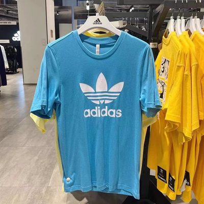 adidas/阿迪达斯正品三叶草男子运动休闲圆领短袖T恤HE9513原269