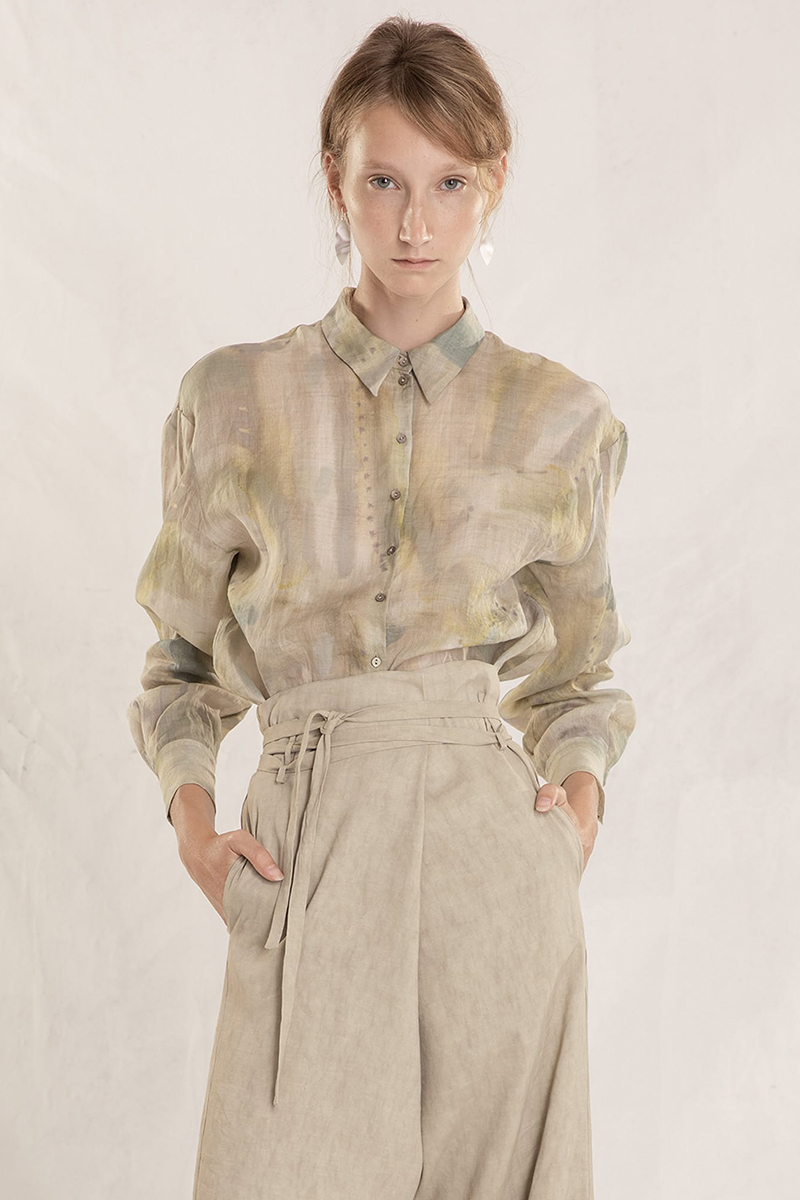 vendy春夏宽松长袖衬衫