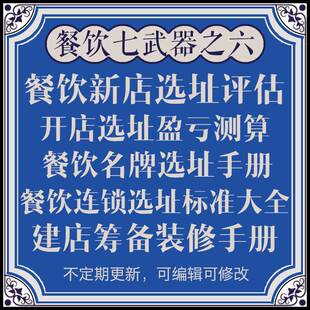 餐厅店面选址评估奶茶开店创业选店盈亏预肯德基麦当劳选址方案