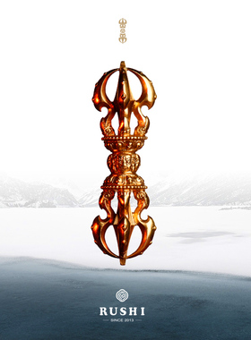 如饰藏客22k黄金原创设计金刚杵