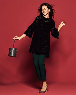 日单高端女装春款黑色镂空蕾丝九分袖罩衫华丽百搭衬衫9872特价