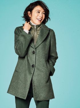 日单高端女装冬款2WAY保暖高级羊毛大衣19727特价