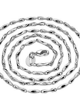 不掉色元宝链女式S925银吊坠项链