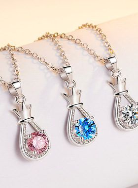 日韩风百搭锆石不掉色短款吊坠