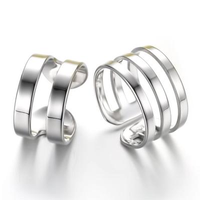 玫瑰金男女款活口防过敏情侣戒指