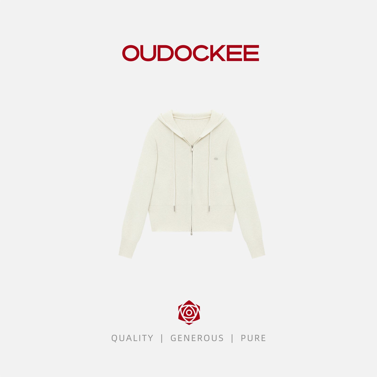 OUDOCKEE 鸥鸥【小帽子】连帽毛衫休闲百搭秋季气质简约带帽 6930