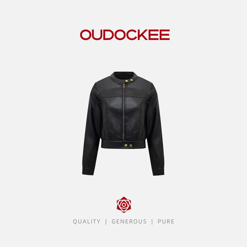 OUDOCKEE 鸥鸥【封神皮衣】皮衣外套女时尚气质新款 PBCE2486T