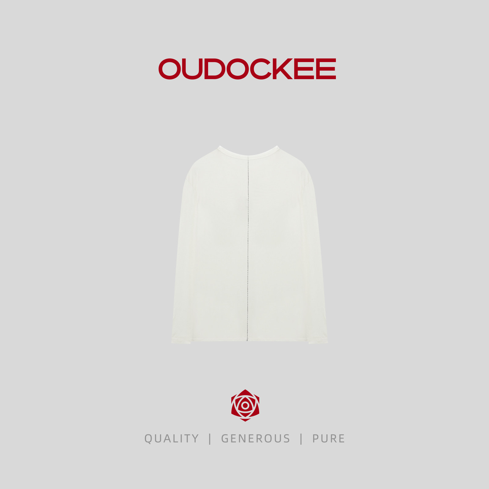 OUDOCKEE 鸥鸥【桑蚕丝】贵妇打底上衣长袖休闲百搭纯色舒适 9976 - 实物图