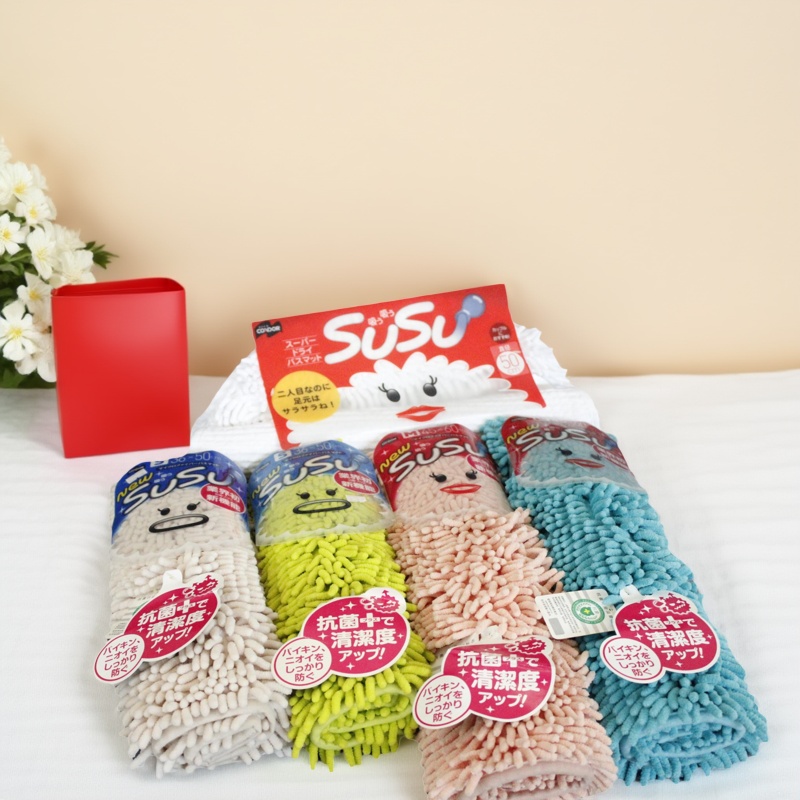 日本进口雪尼尔卫生间吸水地垫浴室厕所洗手间防滑脚垫进门门垫子