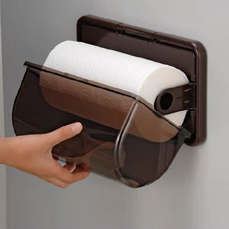 日本进口inomata厨房纸巾架磁石吸附纸巾架抽取式卷纸收纳盒子