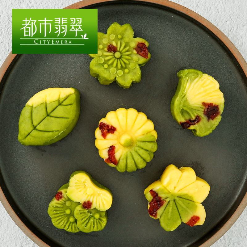 抹茶海藻糖绿豆糕老式传统糕点礼盒装手工冰糕特产零食