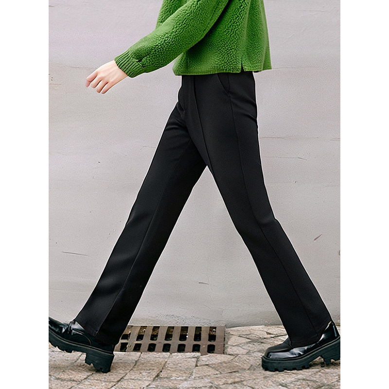 【贝系列】商场品牌女装折扣2025年冬季599元磨毛保暖西装休闲裤