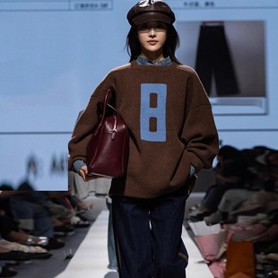 67%绵羊毛字母针织衫 商场品牌女折扣2025冬1159元 毛衣 祖系列