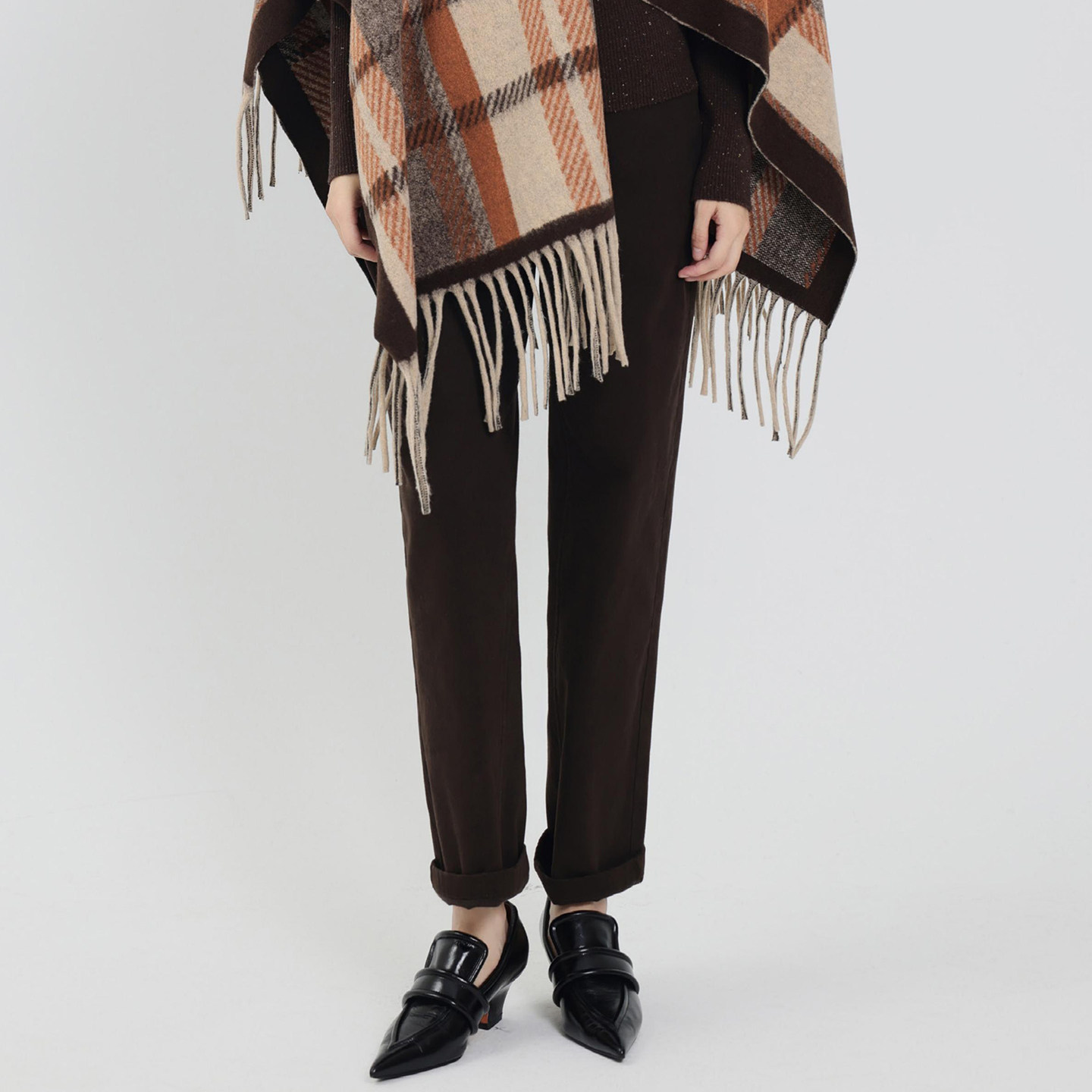 【贝系列】商场品牌女装折扣2025年冬季专柜599元磨毛水洗牛仔裤