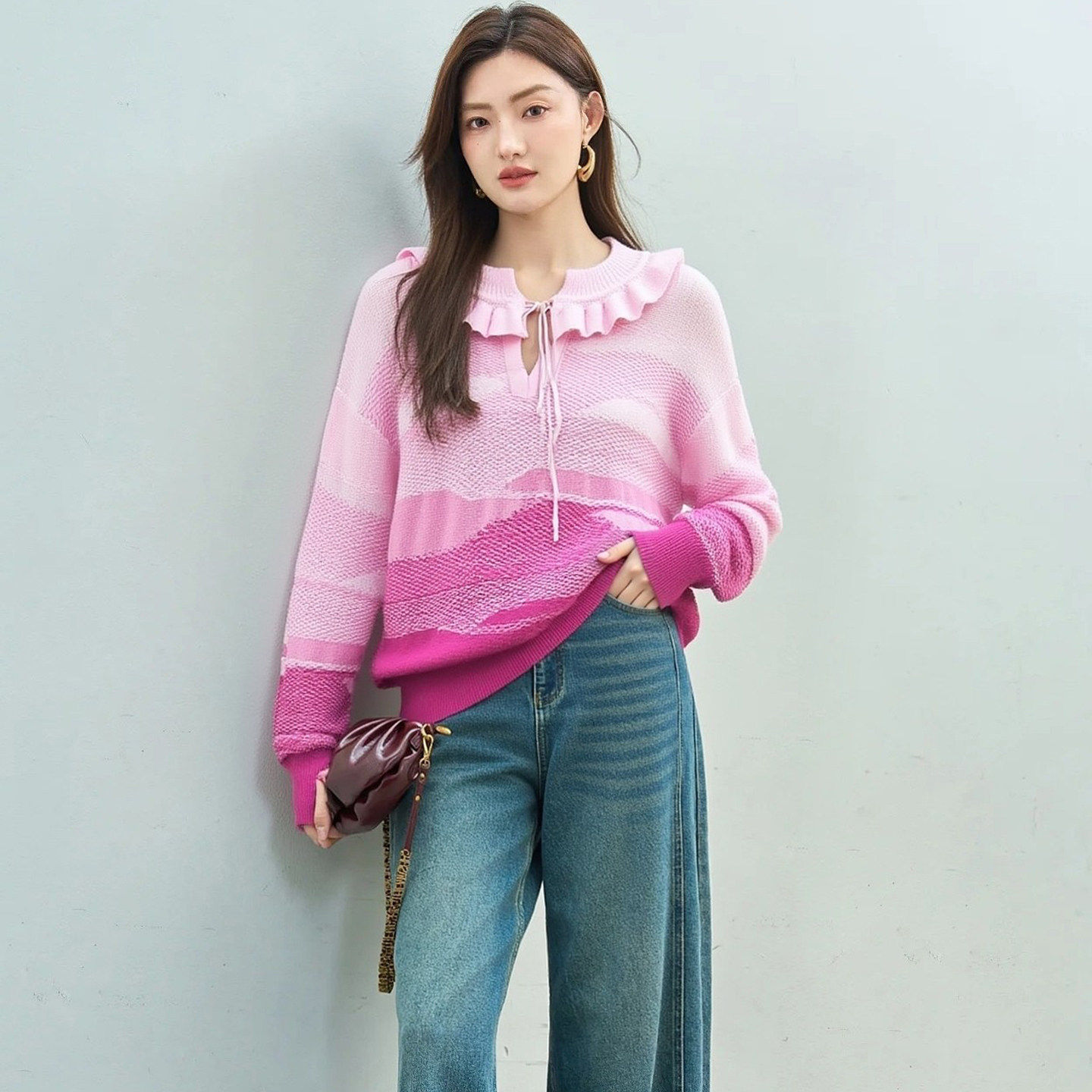 【贝系列】商场品牌女装折扣2025年冬季专柜4.9%马海毛衣针织衫,女装/女士精品,毛针织衫,淘宝优惠券,粉丝福利购,淘宝优惠卷