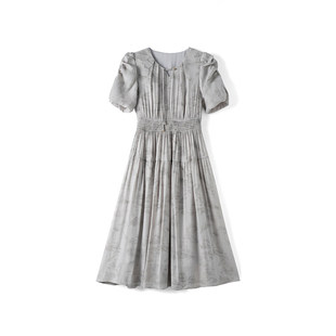【伊系列】品牌新款女装折扣2026年夏季专柜659元68%粘纤连衣裙