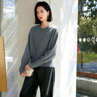 薰系列 专柜579元 新款 折扣2025年冬季 毛衣圆领针织衫 女装