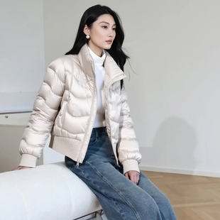 90绒立领保暖羽绒服 商场品牌女折扣2025年冬专柜1499元 芭依L