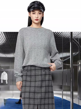 【莉格系列】女装折扣2025年冬季专柜679元烫钻百搭毛衣针织衫