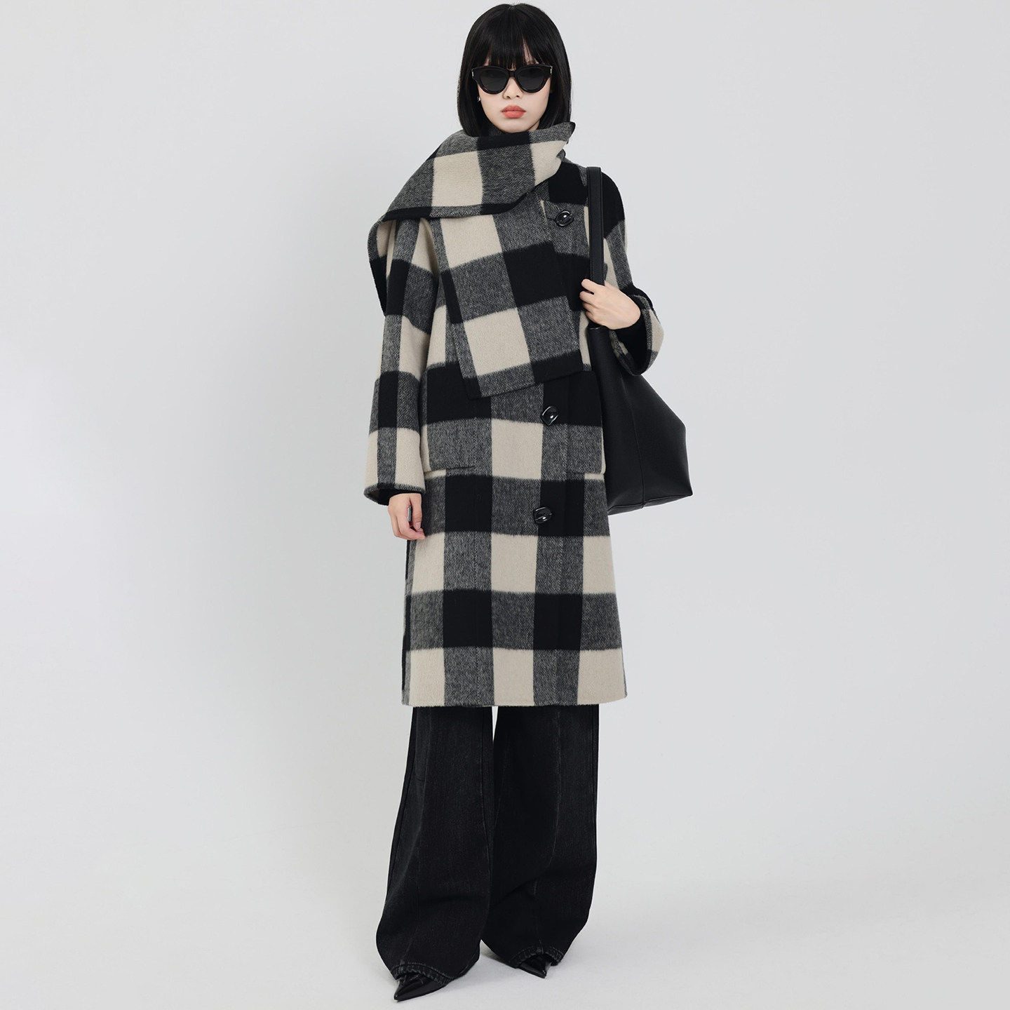 【贝系列】新款女装折扣2025年冬季1799元有围巾双面呢外套,女装/女士精品,毛呢外套,淘宝优惠券,粉丝福利购,淘宝优惠卷