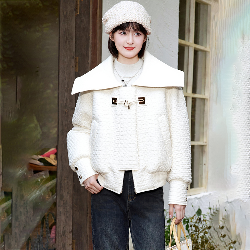 画系列翻领保暖夹克羽绒服