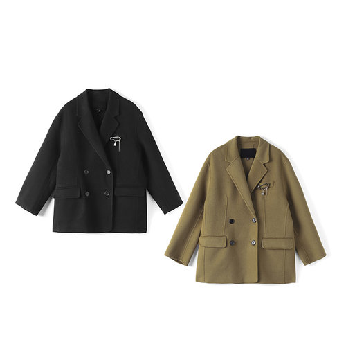 【B系列】商场品牌女装折扣2025年冬季1899元绵羊毛双面呢大衣