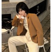 NANASTORE纯色西装 复古学院风西服上衣正装 外套女2024新款 春季