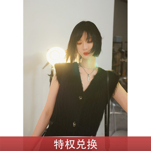 短款 小香风上衣无袖 背心保暖坎肩特 新款 NANASTORE马甲女2024春季